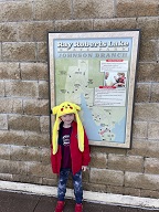 Hudson at the entrance sign