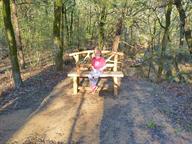 One of the many benches along the way that Hudson conquered