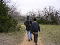 Hiking in Possum Kingdom.