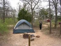 The campsite early in the morning.