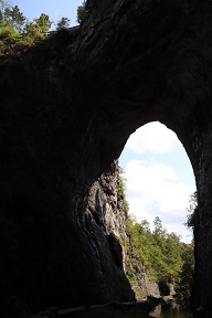 The size of the arch made it pretty dark under it, even in the afternoon