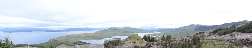 A view looking away from the Old Man of Storr
