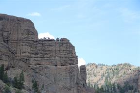Further down the road, the saw a tiny stone arch