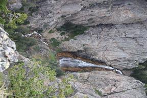 You could see the small creek below as it continued
