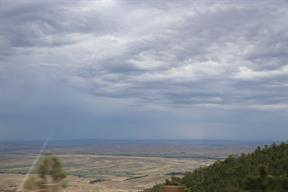 Looking out east, as we came out of the Bighorn Mountains