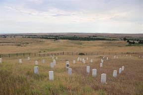 More broadly, looking down from Last Stand Hill