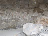 Weather and nature had taken their toll on the pictographs