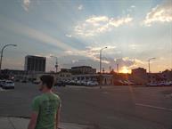 A lovely sunset to accompany our barhopping downtown